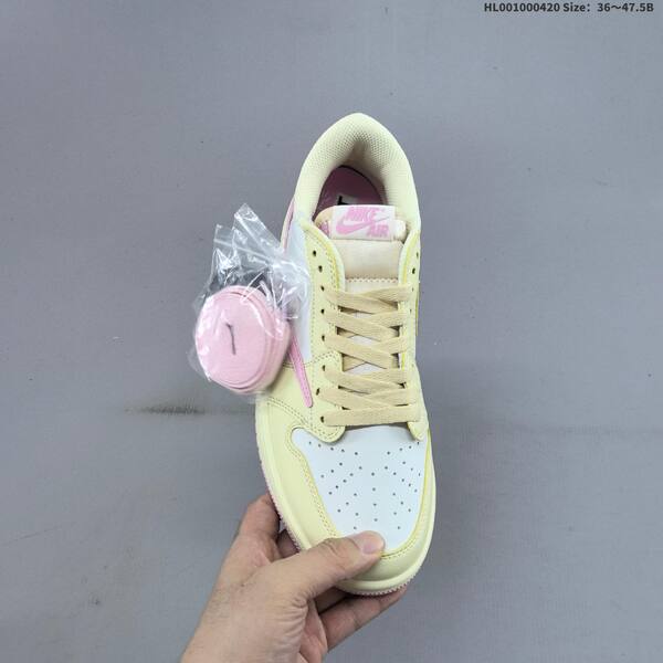 Nike Air Jordan 1 Low cream/white/pink 36~47.5 lifestyle