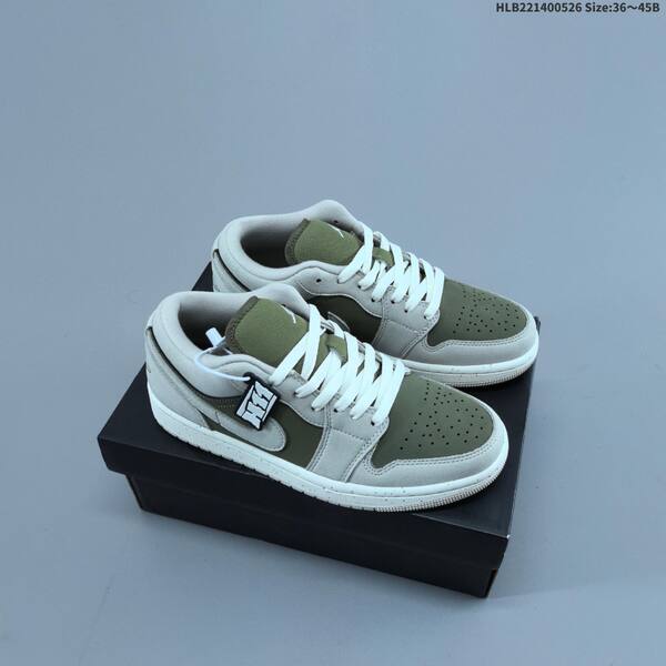 Nike Air Jordan 1 Low olive green/grey/white EU 36~45 casual