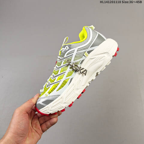 HOKA ONE ONE Mafate Three 2 White Silver Neon Yellow Red EU 36-45 Trail Shoe Trail Running Sneakers - Unisex (BS-69473)