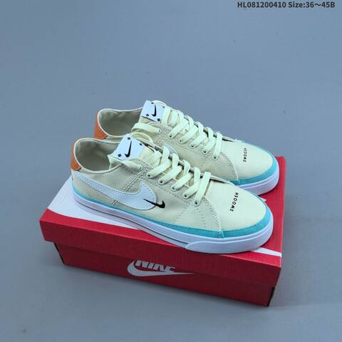 Nike Court Legacy Cream White Orange Turquoise EU 36-45 Skate Shoe - Unisex (BS-60830)