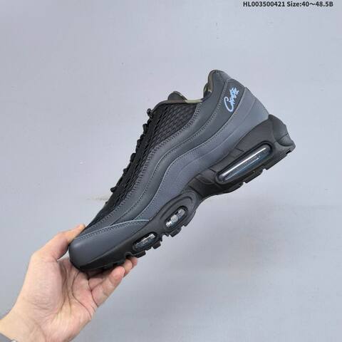 Nike Air Max 95 Corteiz Les Bleus Black Dark Grey Light Blue Olive Green EU 40-48 5 Sneaker - Men's (BS-60599)