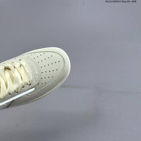 Nike Air Force 1 07 Low Light Beige Cream White EU 36-42 Sneaker - Unisex (BS-60592)
