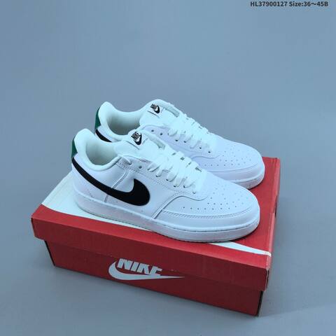 Nike Court Vision Low Black White White Blue Yellow EU 36-45 Skate Shoe - Unisex (BS-61731)