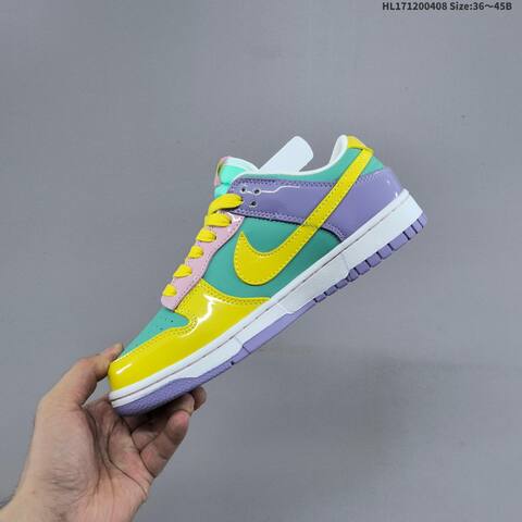 Nike SB Dunk Low Teal Yellow Purple Pink White EU 36-45 Skate Shoe - Unisex (BS-60875)