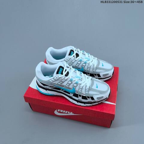 Nike P-6000 White Light Blue Light Yellow Peach EU 36-45 Running Shoe - Unisex (BS-60053)