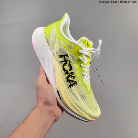 HOKA Other HOKA ONE PEBA Hoka One 1 1 Replica For Sale High-end Men s And Women s Fashion Sports Running And Basketball Shoes Up To 95 Off Retail During The Current Promotion Neon Yellow White Pink Black EU 36-45 Running Shoe Running Sneakers (BS-69428)