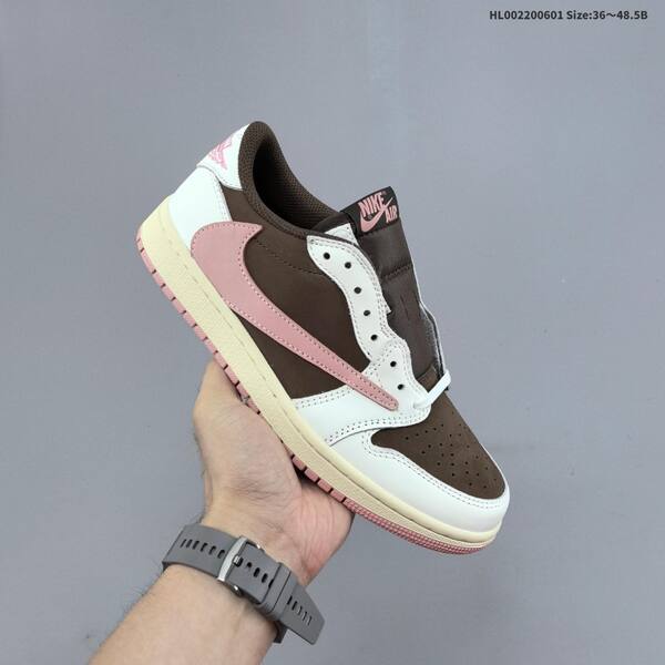 Nike Air Jordan 1 Low brown/white/pink 36~48.5 lifestyle