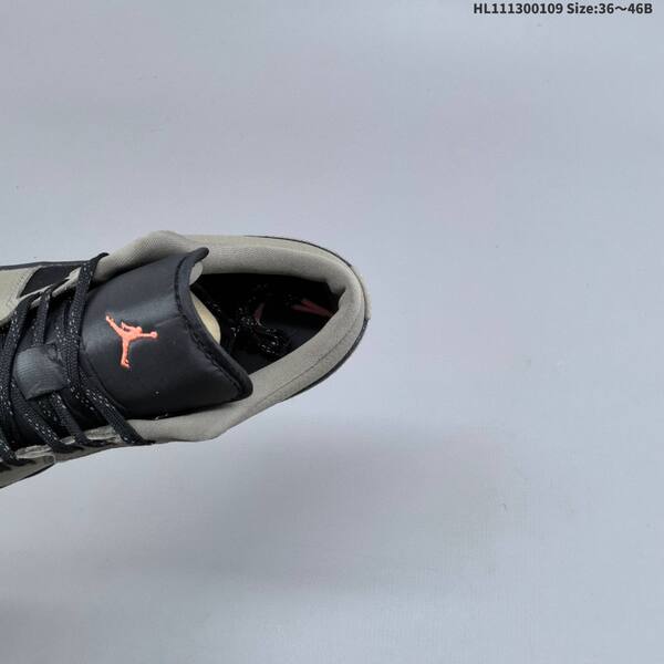 Jordan Air Jordan 1 Low OG black and grey with pink logo 36~46 casual