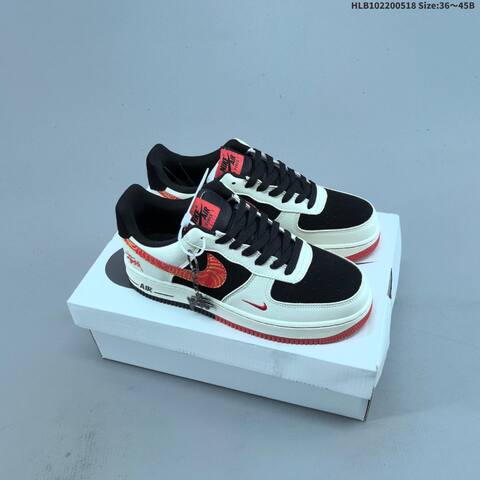 Nike Air Force 1 07 LV8 Off White Red Navy Gold EU 36-45 Sneaker - Unisex (BS-60272)