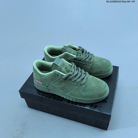 Nike SB Dunk Low Supreme Olive Green Light Green EU 36-47 Skate Shoe - Unisex (BS-60277)