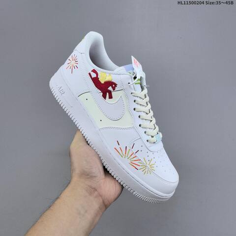 Nike Air Force 1 07 IQ1133-111 White Red Gold Green EU 35-45 Sneaker - Unisex (BS-61537)