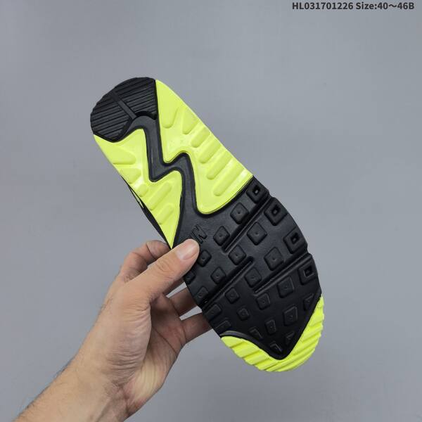 Nike Air Max 90 grey black neon yellow white EU 40-46 running shoe