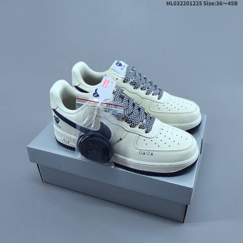 Nike Air Force 1 Low Off White Brown Navy EU 36-45 Sneaker - Unisex (BS-62468)