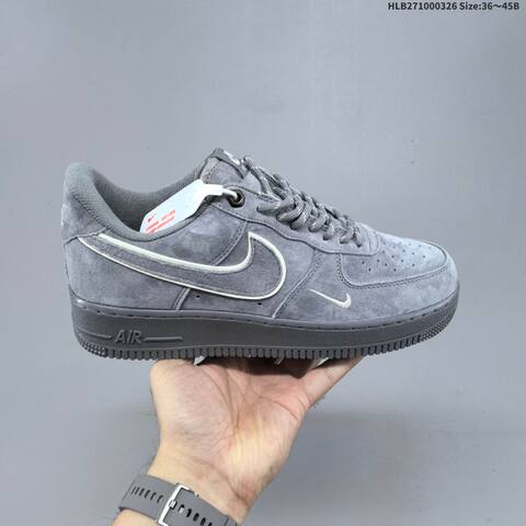 Nike Air Force 1 07 Low Dark Grey Light Grey Blue Beige EU 36-45 Sneaker - Unisex (BS-61116)