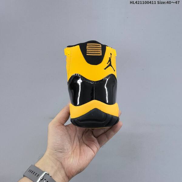Jordan Air Jordan 11 Retro High black and yellow 40~47 basketball