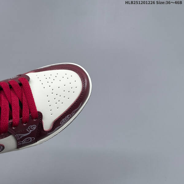 Nike Air Jordan 1 Low white/burgundy red/black 36~46 lifestyle