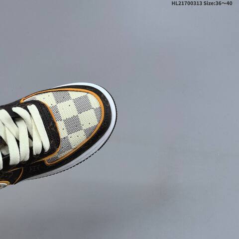 Nike Air Force 1 07 Low Brown White Orange Black EU 36-40 Sneaker - Unisex (BS-61329)
