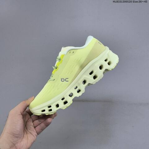 On Cloudmonster 3 Hyper Grey Black Lime White EU 36-45 Running Shoe Running Sneakers - Unisex (BS-69541)