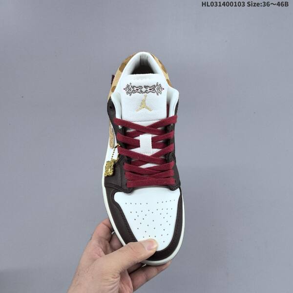 Jordan Air Jordan 1 white/brown/red/gold 36~46B lifestyle