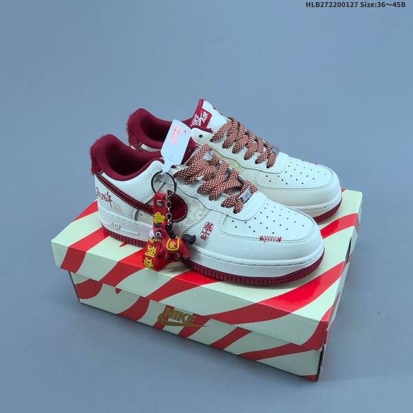 Nike Air Force 1 07 LV8 QW5288 off white black red EU 36-45 skate shoe