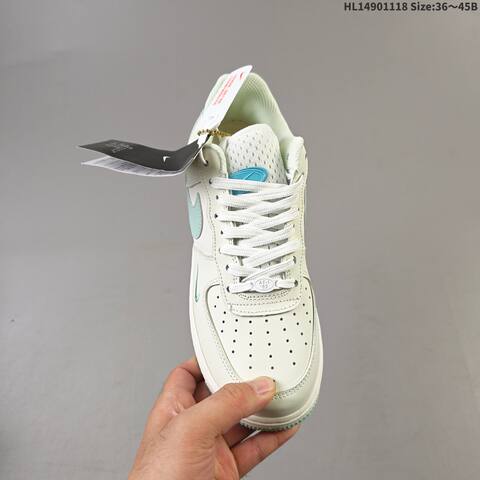 Nike Air Force 1 07 FB1839-211 Sail Light Mint White Blue EU 36-45 Sneaker - Unisex (BS-63493)