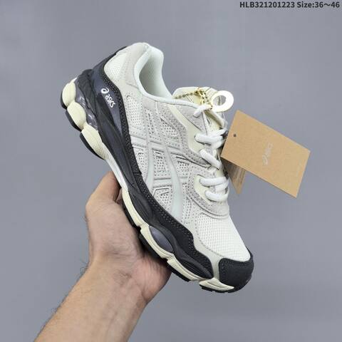 ASICS GEL-NYC Cream White Black EU 36-46 Running Shoe Running Sneakers - Unisex (BS-69132)