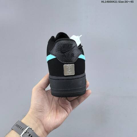 Nike Air Force 1 07 Black Tiffany Blue EU 36-45 Skate Shoe - Unisex (BS-60603)