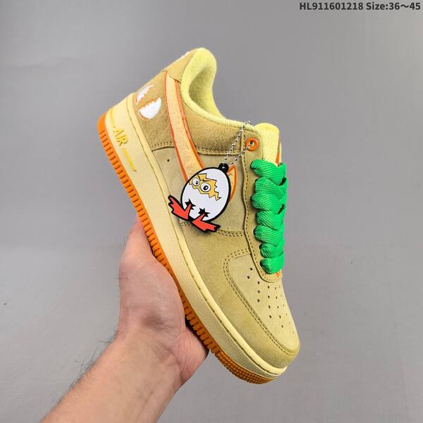 Nike Air Force 1 Low white dark green metallic green orange EU 36-45 sneaker