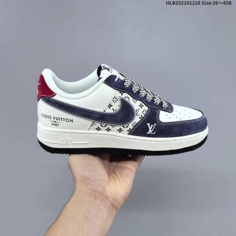 Nike Air Force 1 07 LV8 White Navy Red Black EU 36-45 Sneaker - Unisex (BS-62377)
