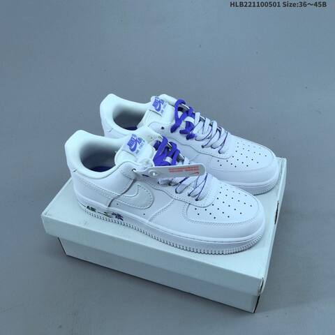 Nike Air Force 1 07 White Purple Green EU 36-45 Sneaker - Unisex (BS-60547)