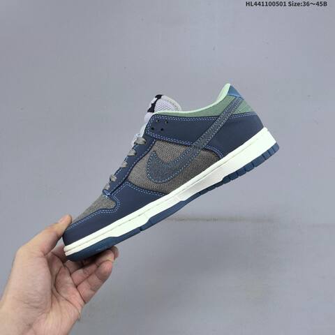 Nike SB Dunk Low Navy Blue Grey Mint Green Off White EU 36-45 Skate Shoe - Unisex (BS-60542)