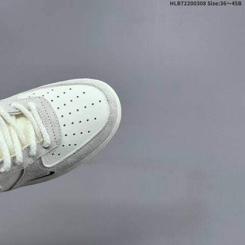 Nike Air Force 1 07 LV8 Stussy Off White Light Grey Black EU 36-45 Sneaker - Unisex (BS-61441)