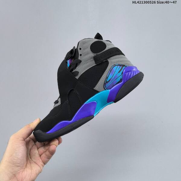 Jordan Air Jordan 8 Retro black/grey with blue and purple accents EU 40-47 basketball