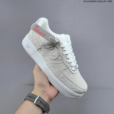 Nike Air Force 1 07 Low Light Grey White Black Gold EU 36 45 Sneaker EU 36-45 - Unisex (BS-60775)