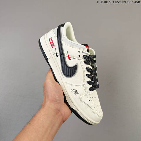 Nike Dunk SB Low Supreme Off White Black Red EU 36-45 Skate Shoe - Unisex (BS-63281)