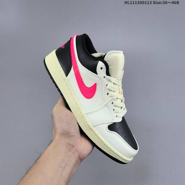 Nike Air Jordan 1 Low OG white/black/pink 36~46B lifestyle