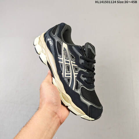 ASICS GEL NYC Black Cream Off White EU 36 45 Running Shoe EU 36-45 Running Sneakers - Unisex (BS-69236)