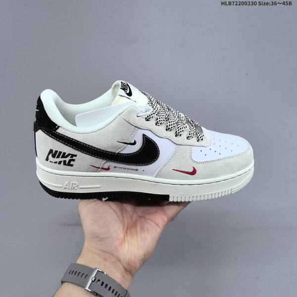 Nike Air Force 1 07 LV8 off white dark black red EU 36-45 skate shoe