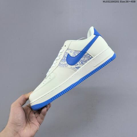 Nike Air Force 1 07 LV8 BK1916-009 Off White Royal Blue EU 36-45 Sneaker - Unisex (BS-61594)