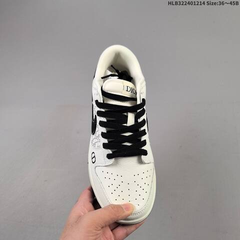Nike SB Dunk Low White Black Grey EU 36-45 Skate Shoe - Unisex (BS-62690)