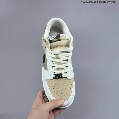 Nike SB Dunk Low Pegasus Pack White Beige Olive Brown EU 36-46 Skate Shoe - Unisex (BS-62279)