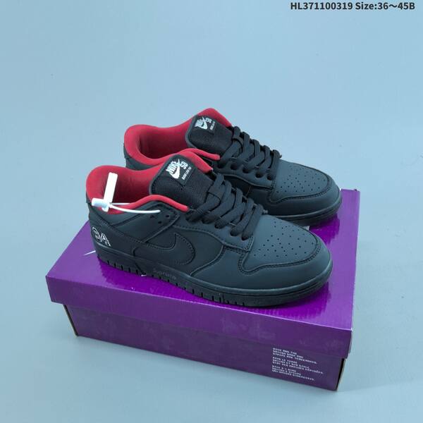 Nike SB Dunk Low Black Red EU 36-45 skate shoe