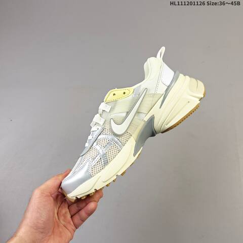 Nike V2K Run Off White Silver Pale Yellow Gum Brown EU 36-45 Running Shoe - Unisex (BS-63040)