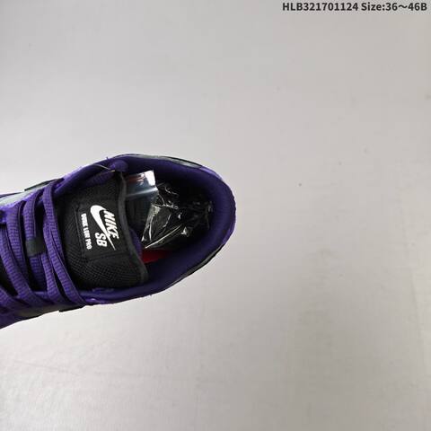 Nike SB Dunk Low Pro Purple Dark Grey Black EU 36-46 Skate Shoe - Unisex (BS-63136)