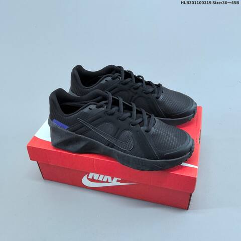 Nike Metro Tek GS Black White Purple EU 36-45 Running Shoe - Unisex (BS-61237)