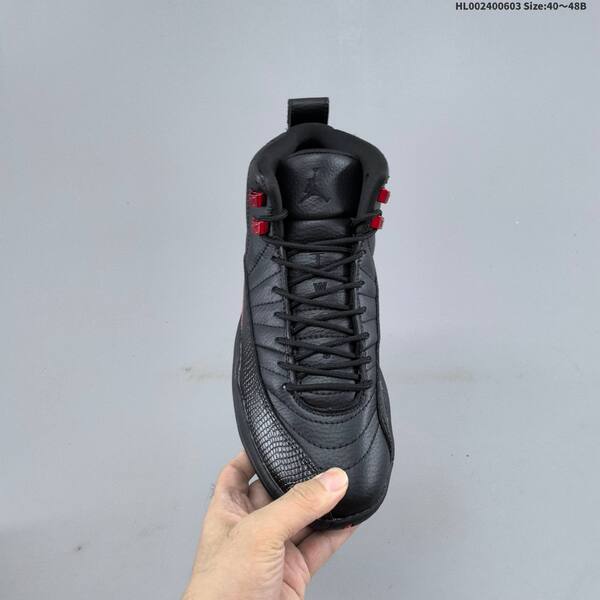 Jordan Air Jordan 12 Retro black/red 40~48B basketball