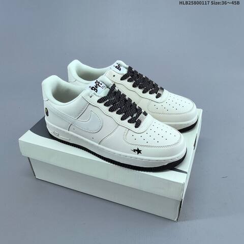 Nike Air Force 1 07 LV8 DM6688 Off White Black EU 36-45 Sneaker - Unisex (BS-61936)