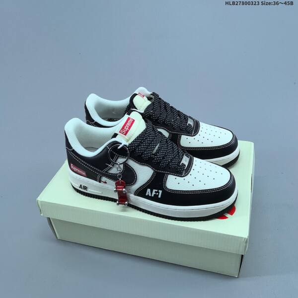 Nike Air Force 1 07 Low Supreme white black grey red EU 36-45 skate shoe