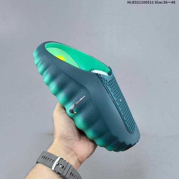 Nike Mind 001 dark teal bright green silver EU 36-48 slides