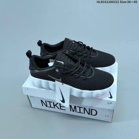 Nike Mind 002 Black White Silver EU 36-45 Running Shoe - Unisex (BS-61190)